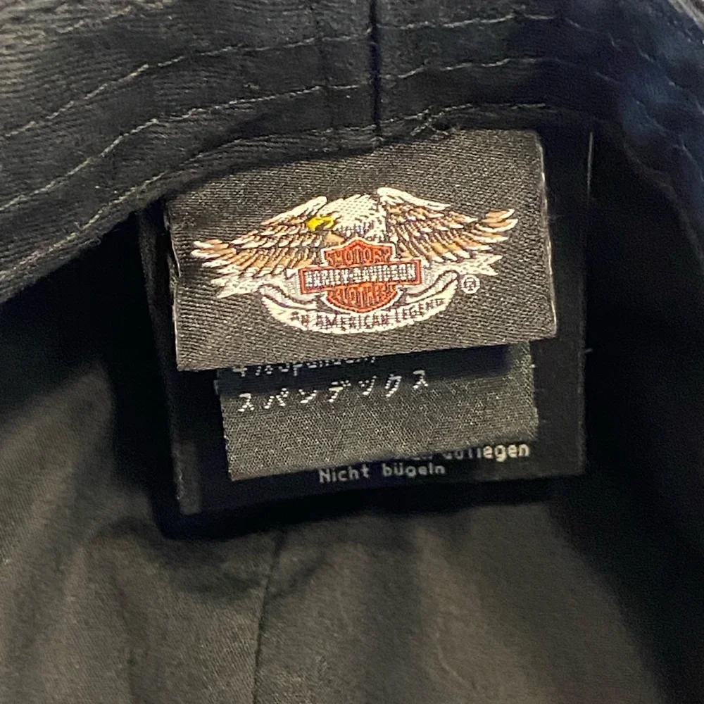 Harley Davidson Women’s Embroidered Logo Cabbie Cadet Cap/Hat Black Small - Picture 9 of 12
